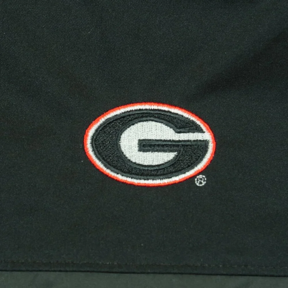 Nike Shield Georgia Bulldogs 1/4 Zip Golf Pullover Mens 2XL Black Gray Lined